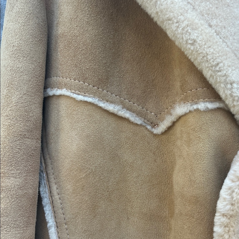 Vintage Sawyer of Napa Men's Tan Shearling Jacket Size 38 - Picture 4 of 16